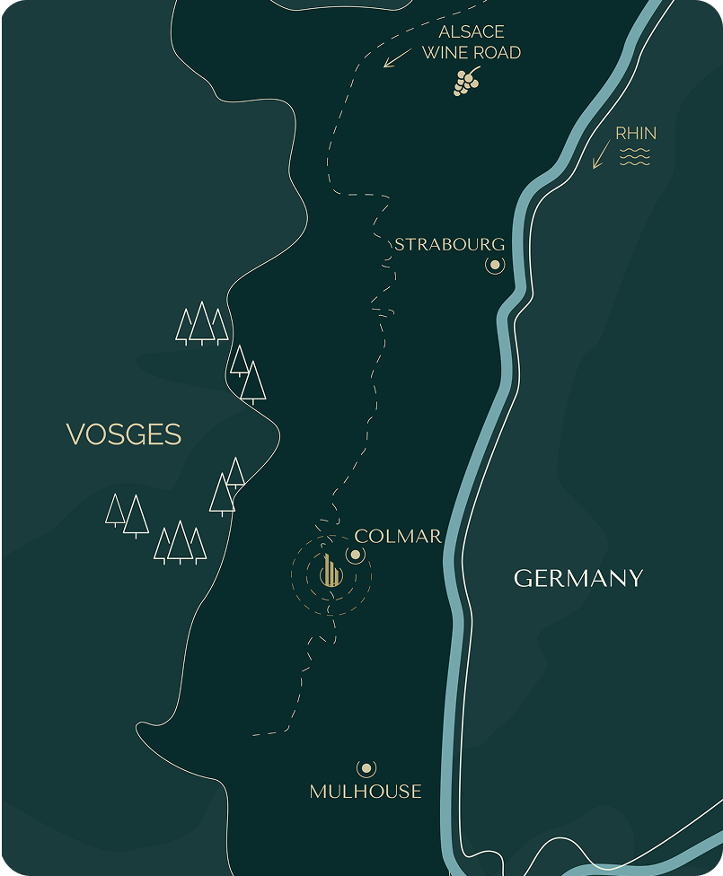 Les Trois Chateaux alsace map alsace map